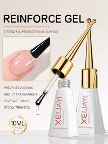 XEIJAYI 1pc 10ml Long-Lasting Gel Reinforce Gel Shine Finish And Soak Off LED Nail Lamp Perfect For Nail Art Design - Clear - View 3
