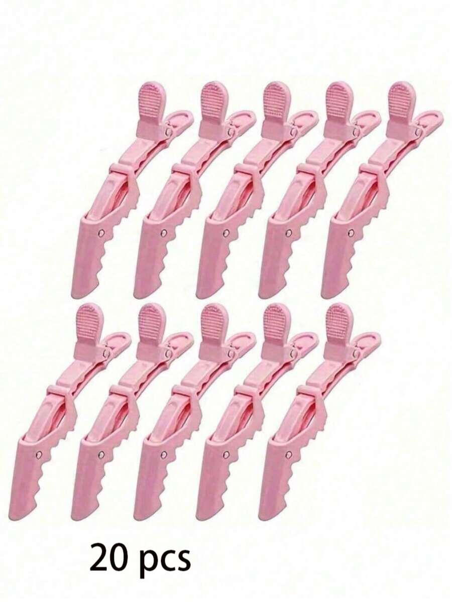 20pcs Crocodile Hair Clips, Plastic Alligator Clips, Seamless Bangs Clips, Duck Bill Crocodile Clips, Hair Accessories - Multicolor - View 1