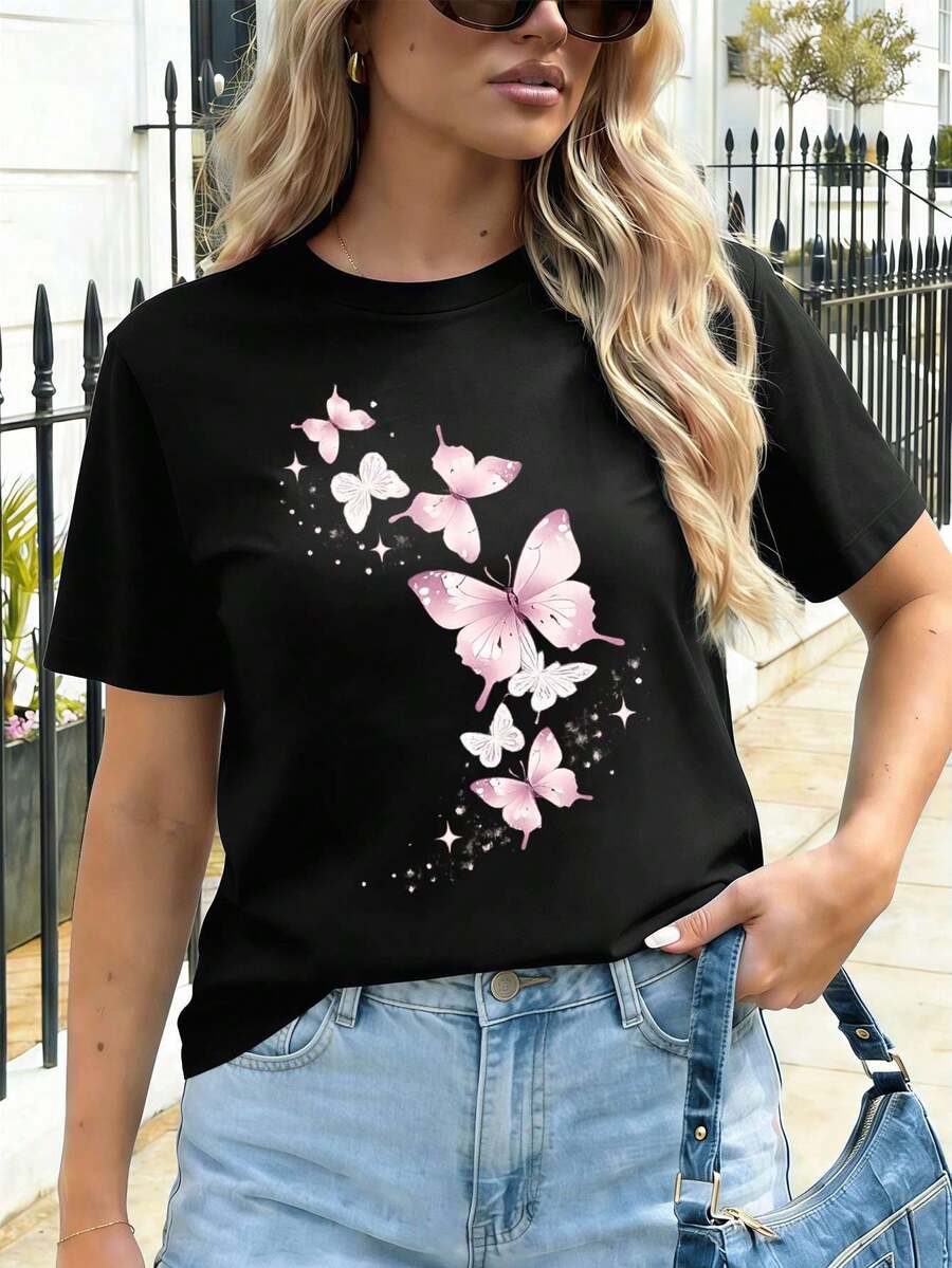 Women T-Shirts - Black - View 1