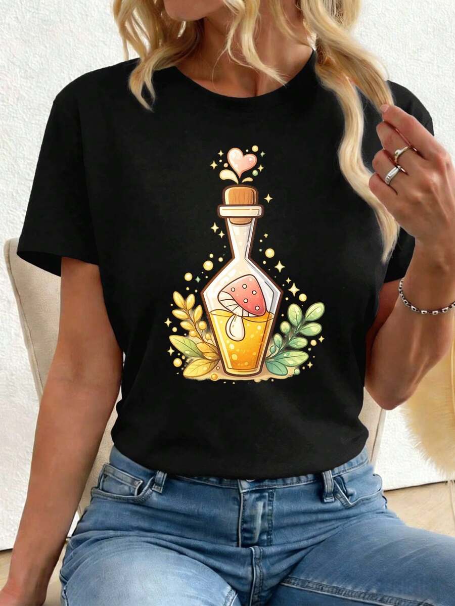 Women T-Shirts - Black - View 1
