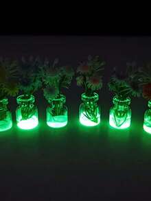 Plastic Resin Glow-In-The-Dark Mini Realistic 3D Flower Vase, Resin Creative Car/Desktop Micro Landscape Decor - Random Color - View 4