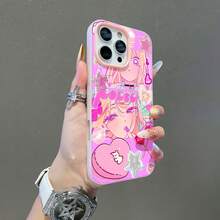 Collage de anime kawaii rosa de Marin Kitagawa.funda de teléfono Fundas compatibles con ,Apple,VIVO,OPPO,,, y Honor.Fabricadas en silicona TPU,ofrecen protección contra golpes y caídas. - Rosa - Ver 5