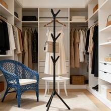 The Tree-Shaped Coat Rack Has 9 Hooks That Can Be Used To Hang Coats, Hats, Handbags, And Scarves, Saving Space In The Entryway, Office, Or Bedroom. It Is Suitable For Jackets And Coats And Is An Ideal Choice For Bedrooms, Living Rooms, And Other Spaces. - Black - View 12
