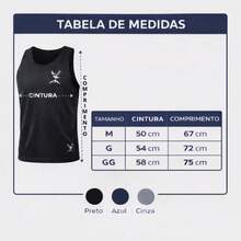 Men's Tank Top, Dry Fit, Lightweight, Comfortable, Durable, Wrinkle-Free - 黑色 - 查看 3