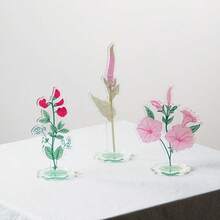Kẹp giấy ghi chú để bàn hình hoa bằng acrylic trong suốt Stan - c - Xem 6