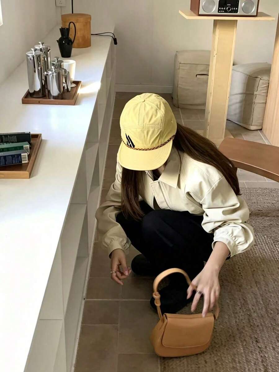 1顶夏季户外速干五片式棒球帽，轻便尼龙平沿帽，男女通用防晒帽