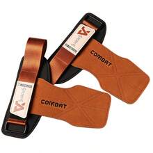 YUAO 1 Pair Fitness Gloves, Anti-Slip Durable Lifting Straps + Hook And Loop Material, Wrist Support To Prevent Calluses, Suitable For Pull-Ups, Rowing, Strength Training - Brown - View 8