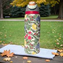 Botol Minum Berinsulasi Stainless Steel 1Owala 32oz - Tersedia dalam Berbagai Motif Bunga / Menjaga Minuman Tetap Panas atau Dingin / Dilengkapi dengan Bodi Stainless Steel, Tutup Anti Debu dengan Tombol Tekan, dan Sedotan Plastik. - Hijau - View 2