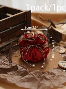 1 chiếc túi dây rút bằng vải satin màu đỏ vàng thanh lịch, túi đựng kẹo tròn bằng vải, túi quà nhỏ xếp ly sang trọng, hộp quà cưới kiểu cổ điển, quà lưu niệm cho khách mời đám cưới, đồ trang trí tiệc cho bé gái xinh xắn, quà tặng cho cô dâu, phù dâu và người tổ chức sự kiện, quà tặng cho tiệc mừng em bé. - nhiều màu - Xem 8