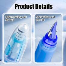 Dieser 4-teilige Tintenroller-Set beinhaltet 1 Tintenroller, 1 Nib Care Flüssigkeit und 2 blaue Tintenpatronen. Er bietet einen glatten und gleichmäßigen Tintenfluss, einen bequemen Griff und eignet sich für Journalschreiben, Anfängerübungen und Bürobedarf. - Sätze - Übersicht 3