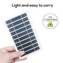 2W 5V Portable Solar Charger Panel, Suitable For Outdoor Travel And Camping, Power Bank, Phone Charger, Flashlight, Fan - View 2