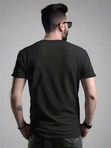 2026.Tops.Coffee Mom Running On Caffeine And Chaos T-ShirtMen's Clothing - Black - View 3