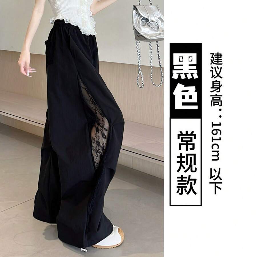 Women Pants - 黑色-常規 - 查看 1