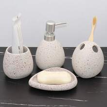 Bộ tủ lavabo phòng tắm màu cát đỏ thô, giả đá granite - cát đỏ thô - Xem 2