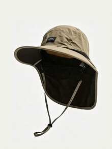 1 pieza Sombrero de ala ancha de unicolor unisex, sombrero de cubo para protección solar para excursionismo y camping al aire libre, primavera/verano/otoño - A - Ver 10