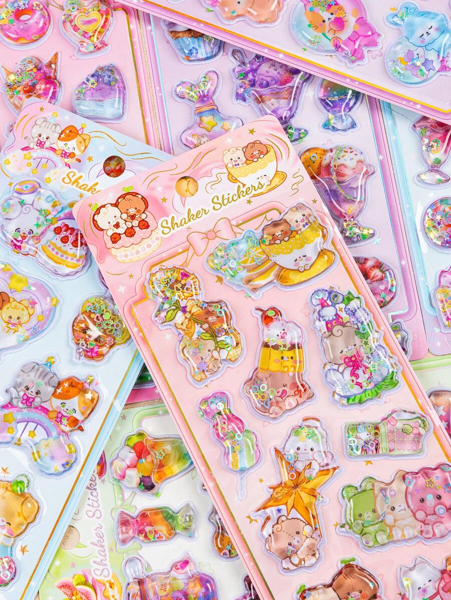 2026 Nuevos adhesivos 3D reutilizables y coloridos - Serie de animales lindos - Adhesivos reutilizables impermeables y autoadhesivos, perfectos para decoración DIY en fundas de teléfonos, portátiles, escritorios, tabletas, papelería, cuadernos, planificadores, diarios, álbumes de recortes - Varios colores disponibles [Estilo/Embalaje aleatorio] - Ver 1