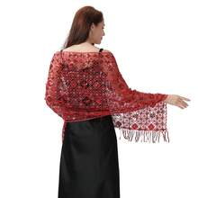 Small Floral Water Soluble Sequin Shawl Bride Bridesmaid Evening Dress Cheongsam Shawl Dance Party Shawl Woman - 黑色 - 查看 8