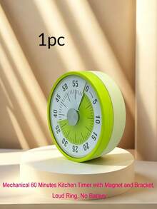 1個機械式定時器，無電池機械設計，磁吸式外殼方便收納，烘焙烹飪健身學習倒數提醒，居家/辦公室/教室時間管理工具 - 彩色 - 查看 12