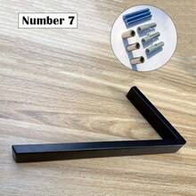 125mm Black Metal Floating Door Number Outdoor Sign, Suitable For Patios, Modern Mailbox Sign - A - View 15