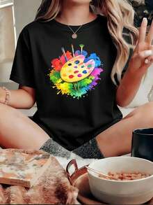 Women T-Shirts - Black - View 1