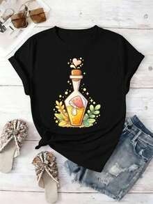 Women T-Shirts - Black - View 2