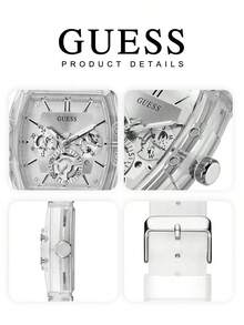 Guess 复古计时男士方形表盘石英硅胶表带运动腕表，男士礼物 GW0203G2 - GW0203G1 - 查看 8