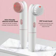 Waterproof Electric Silicone Facial Cleansing Brush, Face Pore Cleaner Washing Device For Home Use - 多色 - 查看 2