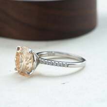 1 chiếc nhẫn bạc S925 đính đá Moissanite tròn 5 carat, quà tặng trang sức cho đám cưới, lễ đính hôn, hẹn hò, tiệc tùng, kèm hộp quà. - 5CT mỗi mảnh - Xem 3