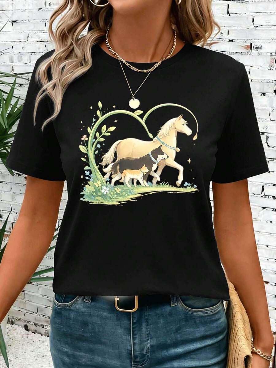 Women T-Shirts - Black - View 1