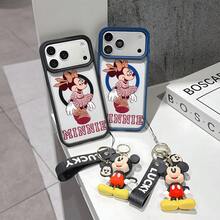 This Disney Mickey Mouse Pattern Lanyard Phone Case Features A Strong Magnetic Closure And Full Coverage Of Acrylic And TPU Material. It's Shockproof, Lightweight, And Suitable For IPhone17/16/11/13/15/15 Plus/15 Pro/15 Pro Max/12/14 Pro Max/11 Pro Max/12 Pro/12 Pro Max/13. It's A Popular Birthday Gift, Business Gift, Durable, Stain-Resistant, And Fingerprint-Resistant New Phone Case For Men And Women. It Also Includes A Mickey Mouse Phone Case And Mickey Mouse Doll Bracelet. Compatible With SamsungGalaxy S20, S21, S22, S23, And S24 Series. It's The Perfect Gift For Friends And Family. This Stylish Phone Case Is Fun, Lightweight, And Durable. IPhone17 Pro Max Phone Case, Minnie Phone Case. - 粉色 - 查看 2