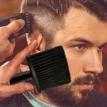 1pc Barber Neck Duster Brush, Soft Bristle Cleaning Brush To Remove Hair Around Neck And Ears, Professional Haircutting Tool And Salon Accessory - Multiple Styles - View 3