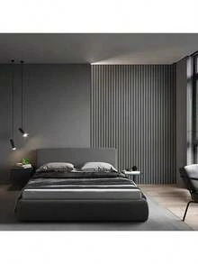 1 Cuộn Giấy Dán Tường Dày, Hiệu Ứng Vân Gỗ, Giấy Dán Tường Màu Xám, Tấm Cách Âm, Tường Gỗ, Hiệu Ứng 3D, Ván Gỗ, Ngoại Hình Tự Nhiên, Phong Cách Hiện Đại - Xám đậm - Xem 7