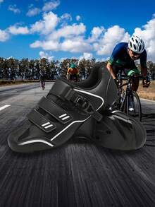 Zapatos de bicicleta adecuados para hombres sin para deportes al aire libre, zapatos de bicicleta ultraligeros para ciclismo indoor, equipo adecuado para ciclismo diario y de corta distancia, con suela de goma interior cómoda - Negro1 - Ver 4