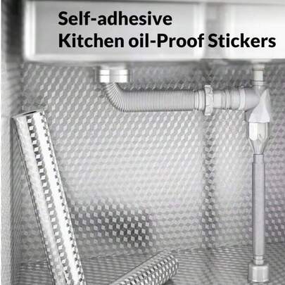 40cm X 10m Self-Adhesive Aluminum Foil Waterproof And Heat Resistant Sticker, Kitchen Oil-Proof Sticker For Sink/Cabinet/Drawer