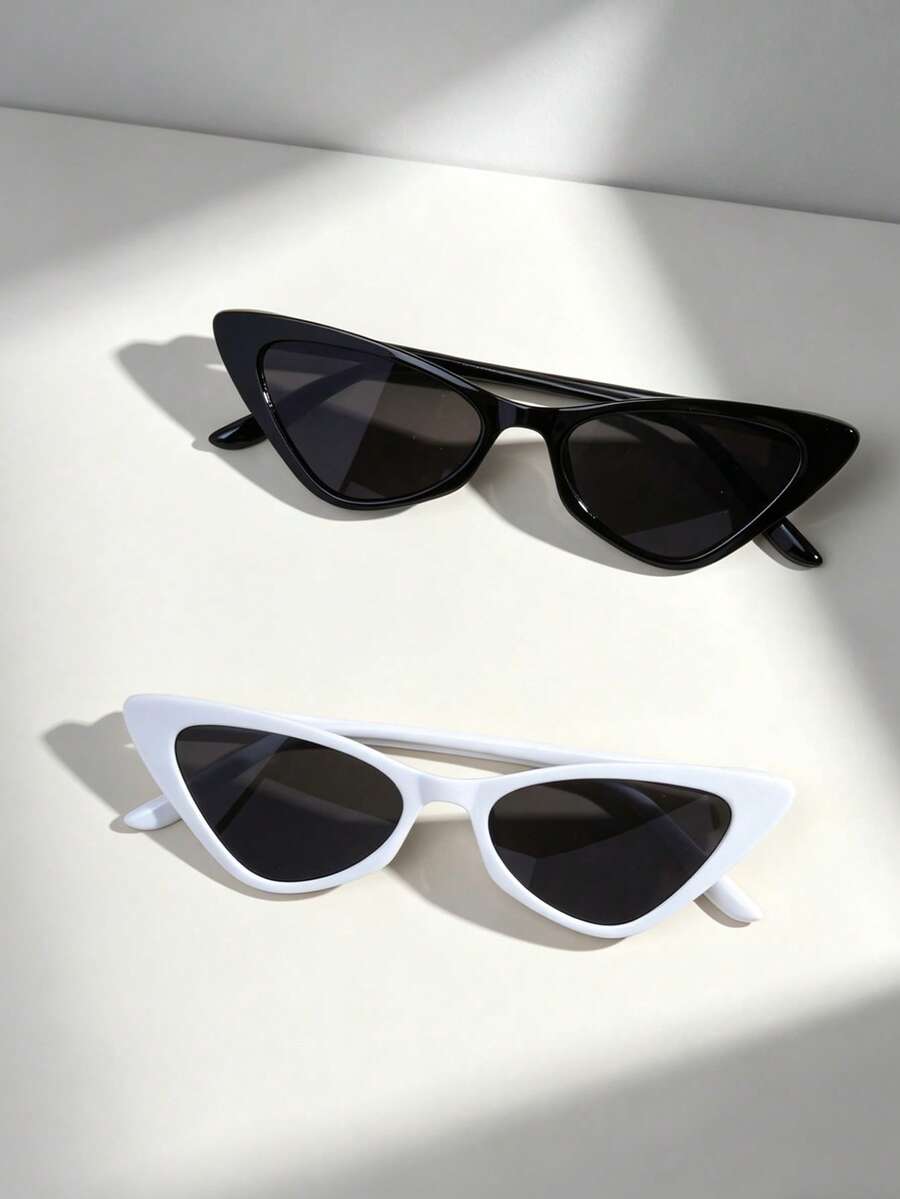 2 pares de gafas de moda minimalistas versátiles para adolescentes - Multicolor - Ver 1