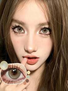 BROWN Eye Makeup Eye Tools, Portable Travel Accessories , Halloween-Themed Items, Can Be Worn Daily, Suitable For Parties And Festive Occasions, Suitable As Birthday And Holiday Gifts, Change Eye Color, Enhance Personal Charm - Nhiều màu - Xem 1