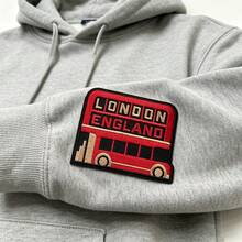 1pc London England Embroidered Patch, Red Double-Decker Bus Iron-On Applique, UK Travel Souvenir Badge, British Culture Sticker, Suitable For Clothing, Jackets, Backpacks, DIY - A - View 10