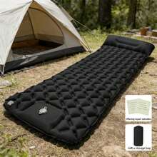 1pc Inflatable Sleeping Pad With Pillow, Suitable For Camping - Built-In Foot Pump, Repair Patch Included, Quick Inflation, Can Be Used In Pools, Upgraded Ultra-Light Design, Durable And Compact Sleeping Pad, Moisture-Proof Air Mattress, Suitable For Backpacking, Hiking, Travel And Camping. - Multicolor - View 12