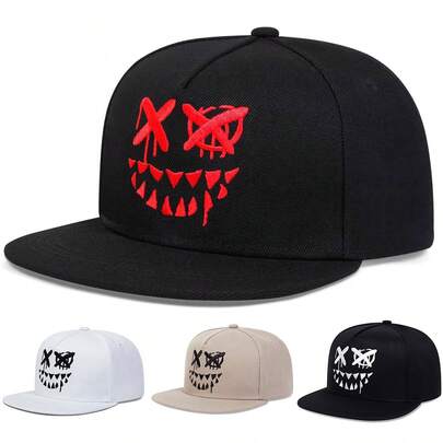 1 chiếc mũ lưỡi trai nam XX răng, mũ bóng chày thêu, mũ thời trang đường phố hip hop thường ngày cho mùa xuân, mùa thu, du lịch, đi biển.