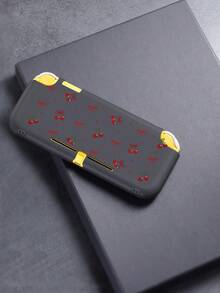 1件红色樱桃蝴蝶结印花保护套及收纳袋配件，兼容Switch 2 (2025)，适用于Switch 2/Switch OLED/Switch NS，包含保护套、收纳袋、卡槽底座，保护您的游戏机，是Switch玩家的最佳礼物。 - 多色 - 查看 3