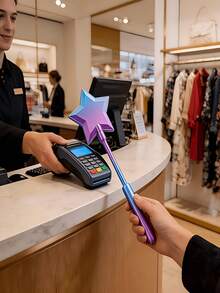 Baguette magique imprimée en 3D pour paiement sans contact, baguette magique de paiement sans contact, baguette magique ciel étoilé, porte-carte bancaire baguette magique ciel étoilé magique, convient pour les scénarios de paiement par carte bancaire, les voyages quotidiens en extérieur, les accessoires de fête et de rassemblement, gadget de nouveauté à la mode, cadeau parfait pour les couples, les anniversaires et les fêtes - multicolore - Voir 10