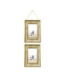 1pc American Retro Combined Hanging Photo Frame, Available In Two Colors: White Wood Grain And Vintage Cyan. It Holds 4*6 / 5*7 Inch Photos. Ideal For Wall Decoration In Living Rooms, Bedrooms, Studies And Offices - 1PC - View 20