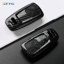 Funda de carcasa de llave de coche ABS para Audi A4 B9 A5 A6 8S 8W Q5 Q7 4m S4 S5 S7 TT TTS TFSI RS, accesorios protectores de llavero - Audi modelo B - Ver 1