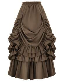 Women Skirts - Brown - View 1