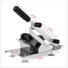 Bộ 4 máy thái thịt cuộn cừu/bò thủ công, thích hợp để thái thịt đông lạnh, thịt cuộn bò, xé nhỏ thịt. - Bạc - Xem 11