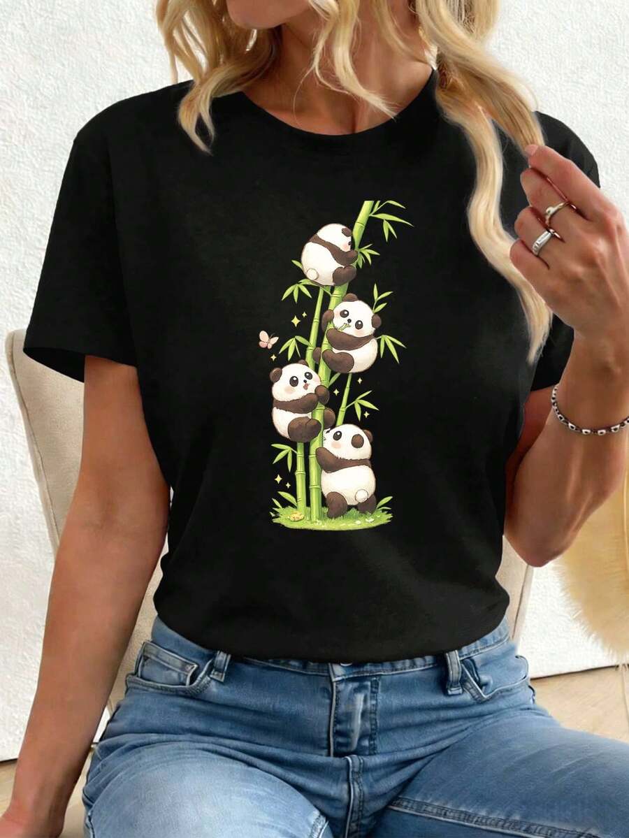 Women T-Shirts - Black - View 1