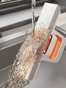 1pc Multi-Functional Handsfree Mini Mop, Foldable Durable Mop For Wet And Dry Use, Self-Rotating, Portable Mini Mop Suitable For Bathroom, Mirror, Kitchen, Table Cleaning - Multicolor - View 4