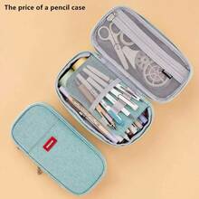 1/2pcs Multi-Functional Large Capacity Stationery Bag, Creative Pencil Case, Pen Holder, Notepad Organizer, Portable Cosmetic Bag - Multicolor - View 17