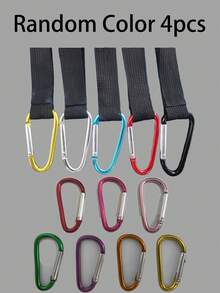 2/4pcs Random Color Multi-Function Auxiliary Hanging Hooks, Suitable For Strollers, Shopping Carts, Bicycles, Camping And Other Occasions To Hang Diapers, Tissues And Essentials - Multicolor - View 12