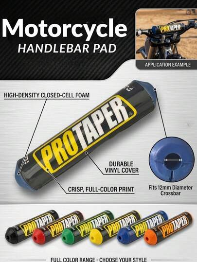 25cm Almohadilla para manillar de motocicleta Protector de pecho Ajuste para ProTaper Dirt Bike Funda de agarre de espuma